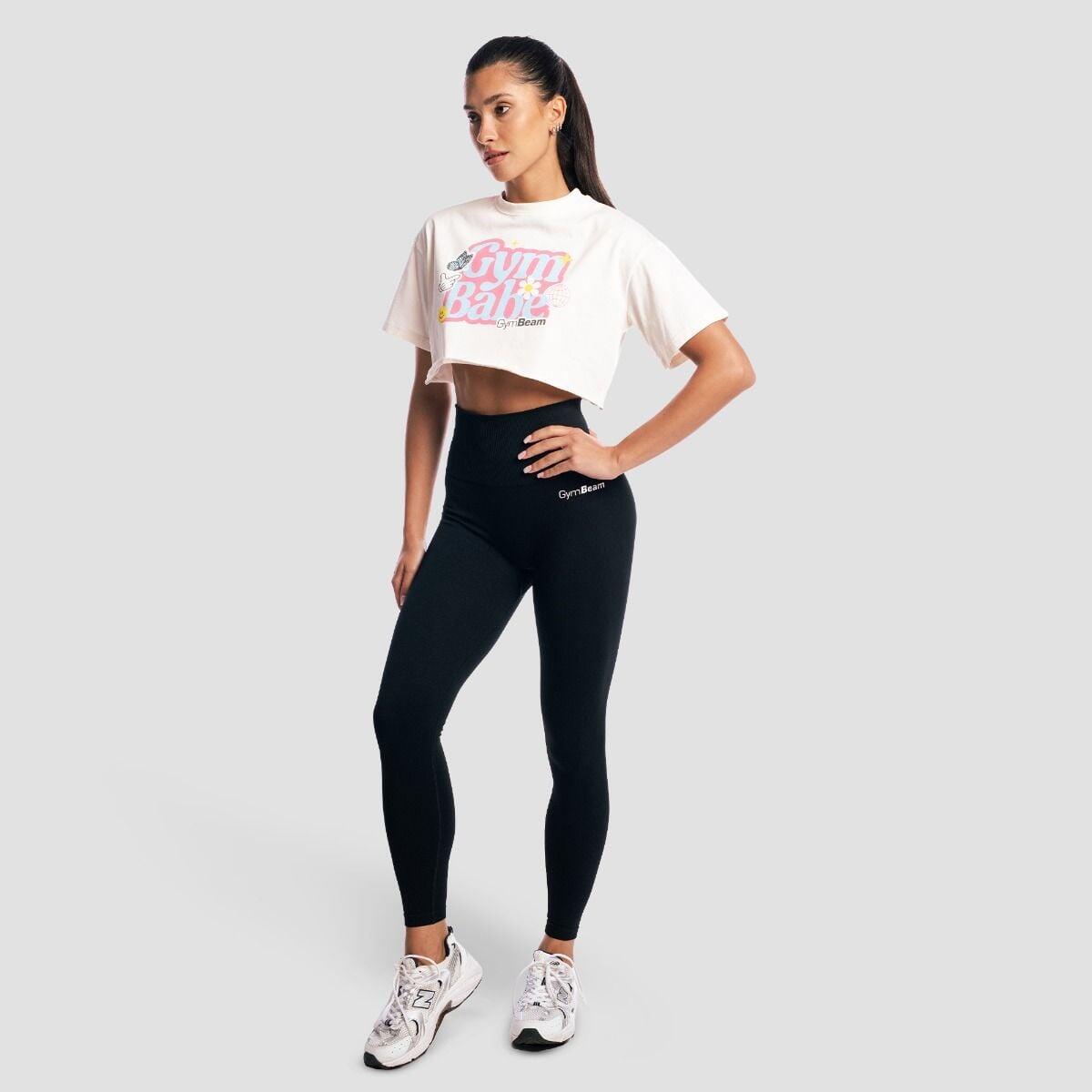 Donna fitness t-shirt stampato Cream GymBabe 5/6