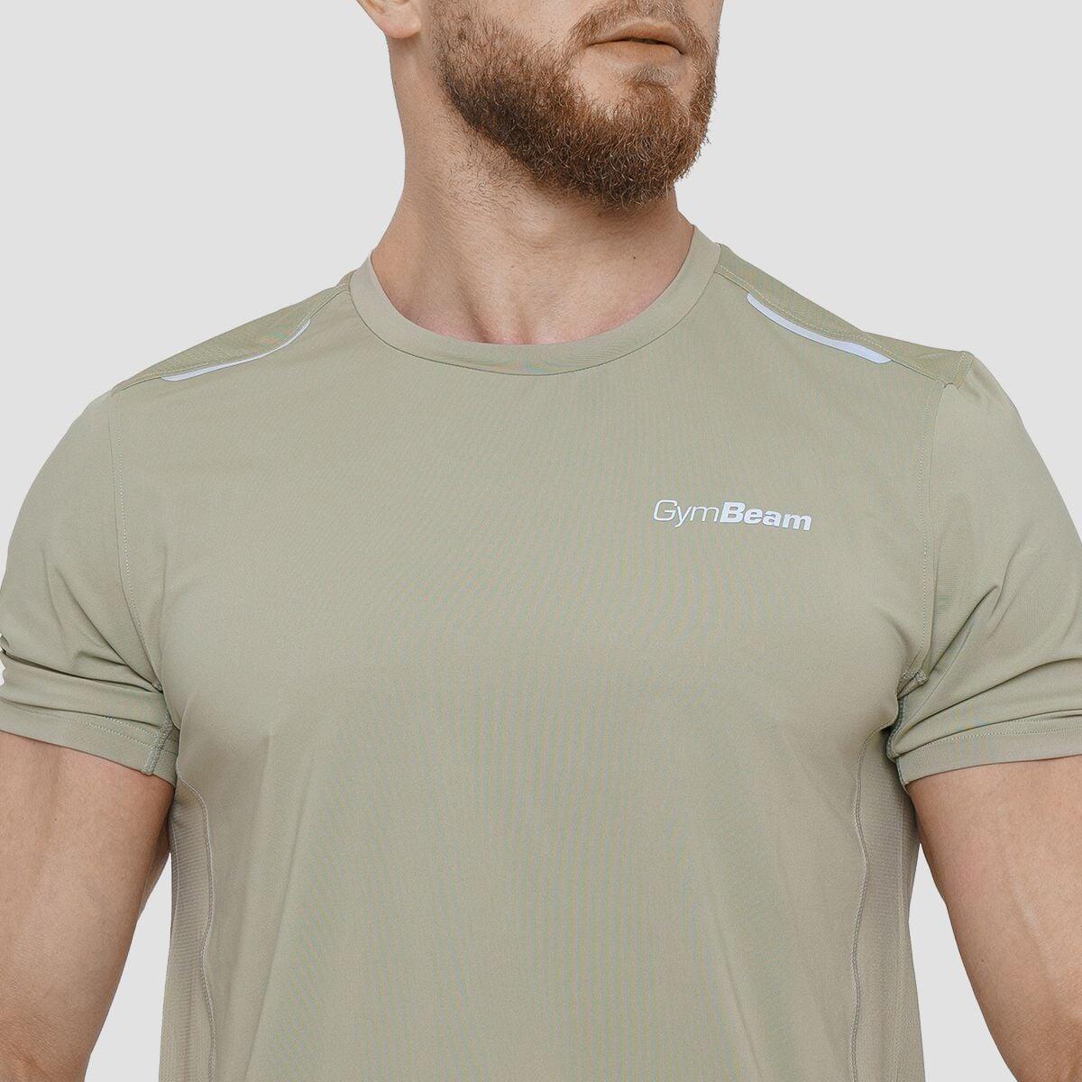 Uomo running t-shirt traspirante verde salvia Agile 3/5