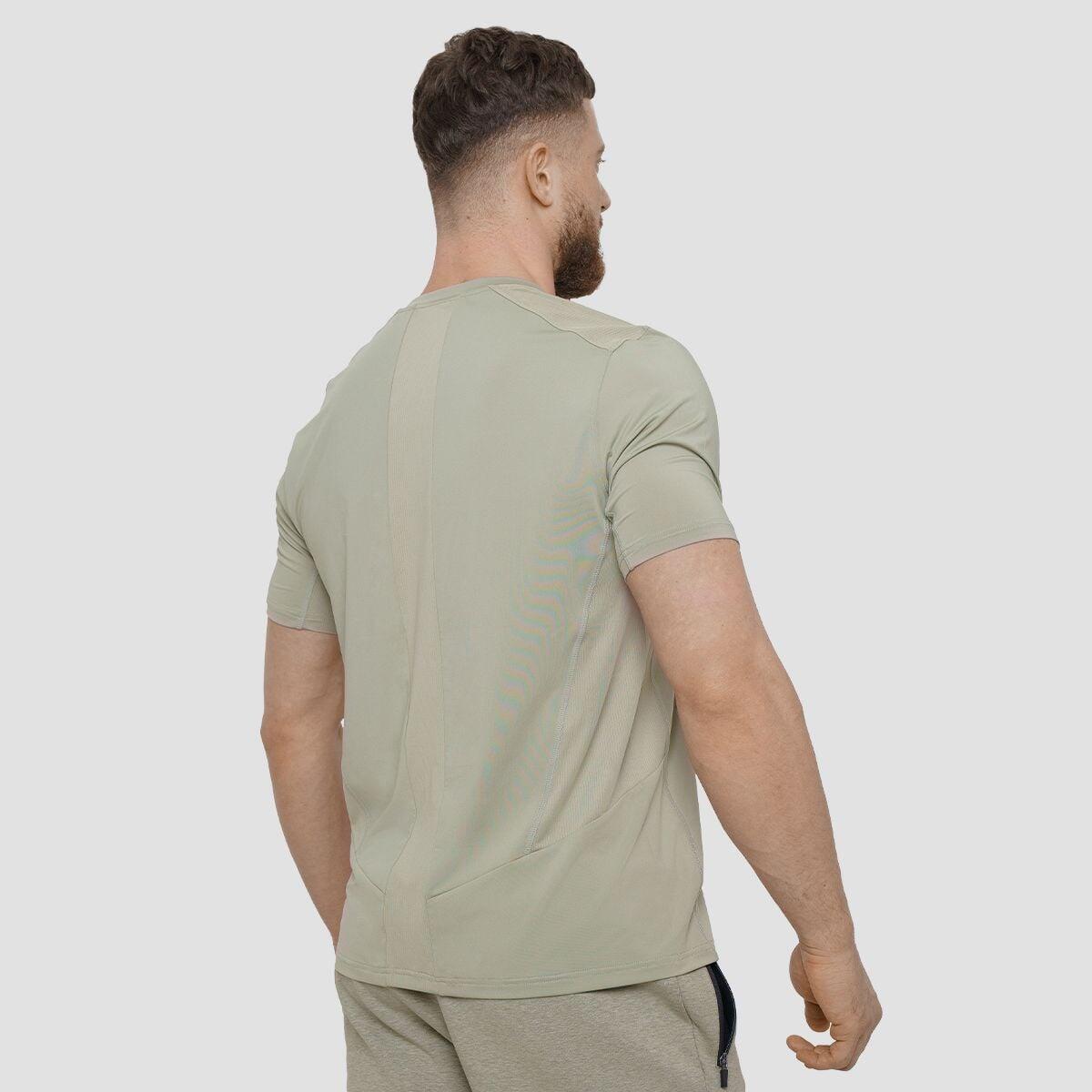 Uomo running t-shirt traspirante verde salvia Agile 2/5