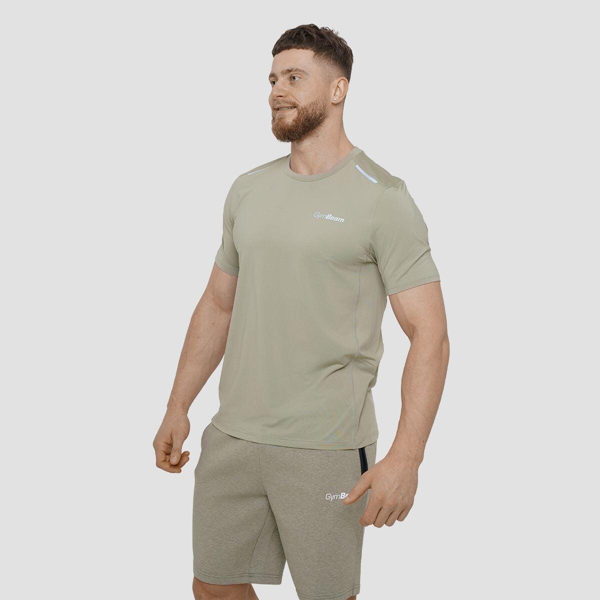 Uomo running t-shirt traspirante verde salvia Agile 4/5