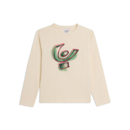 T-shirt Junior à manches longues avec maxi logo effet « spray »