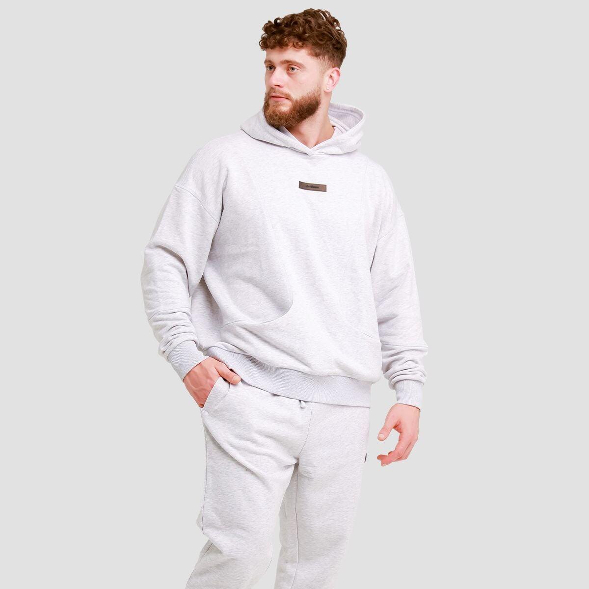 Uomo fitness felpa con cappuccio traspirante grigia Unity 3/7