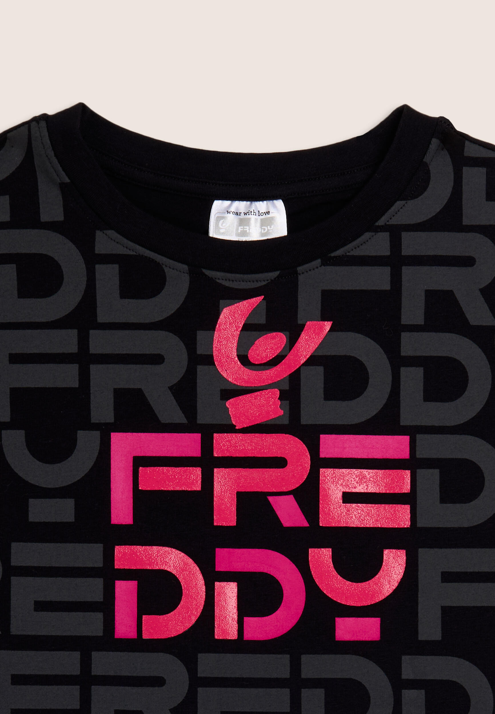 T-shirt Junior cropped con stampa FREDDY all-over 3/3