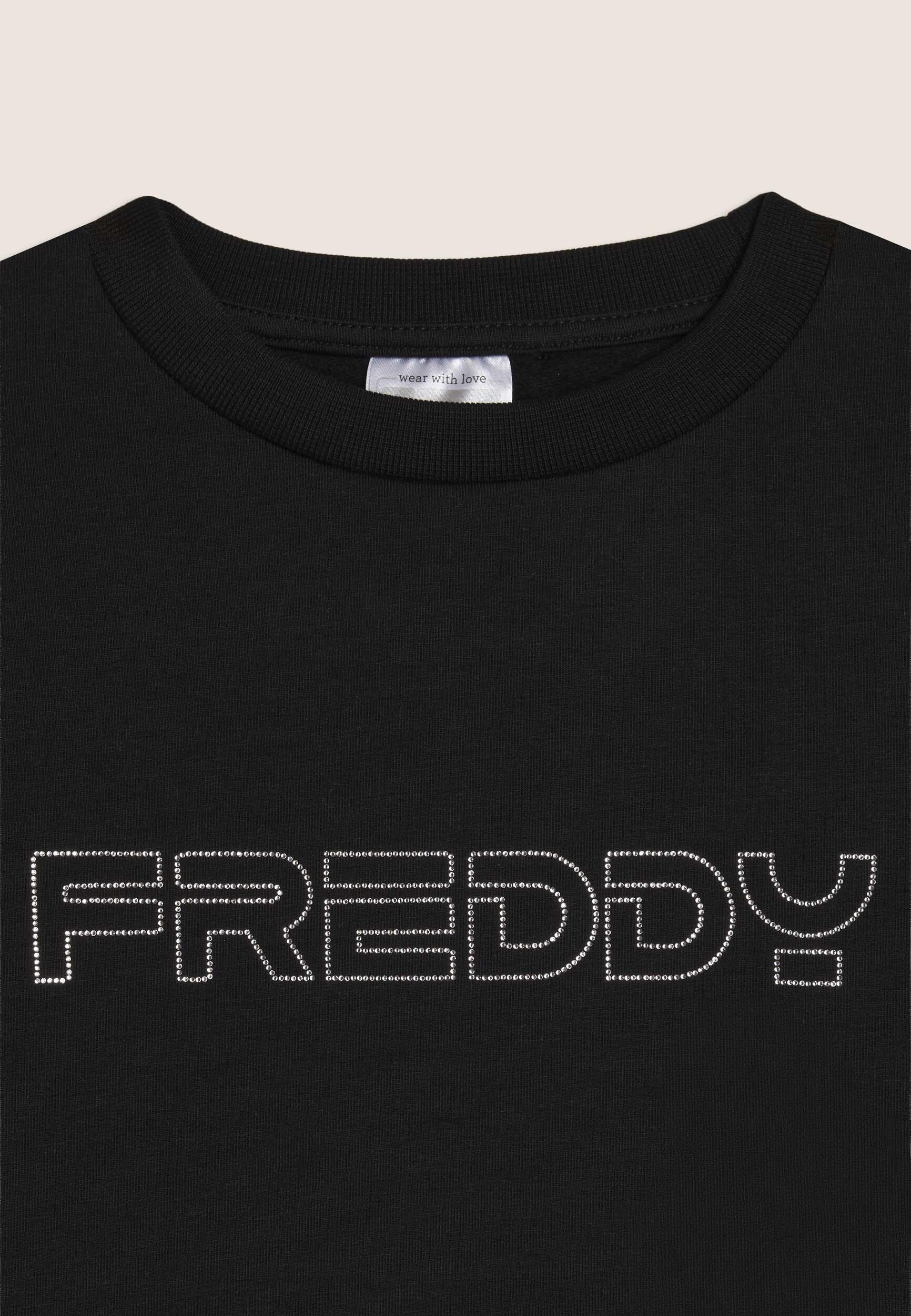 Felpa Junior girocollo con logo FREDDY in strass 3/3