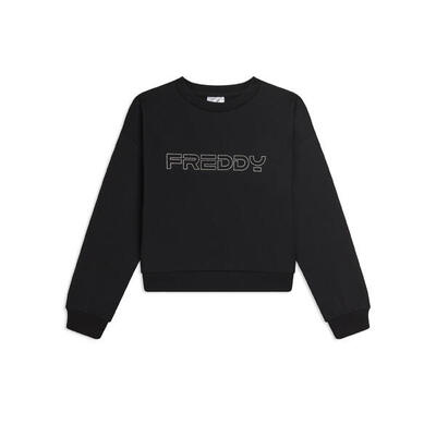 Felpa Junior girocollo con logo FREDDY in strass