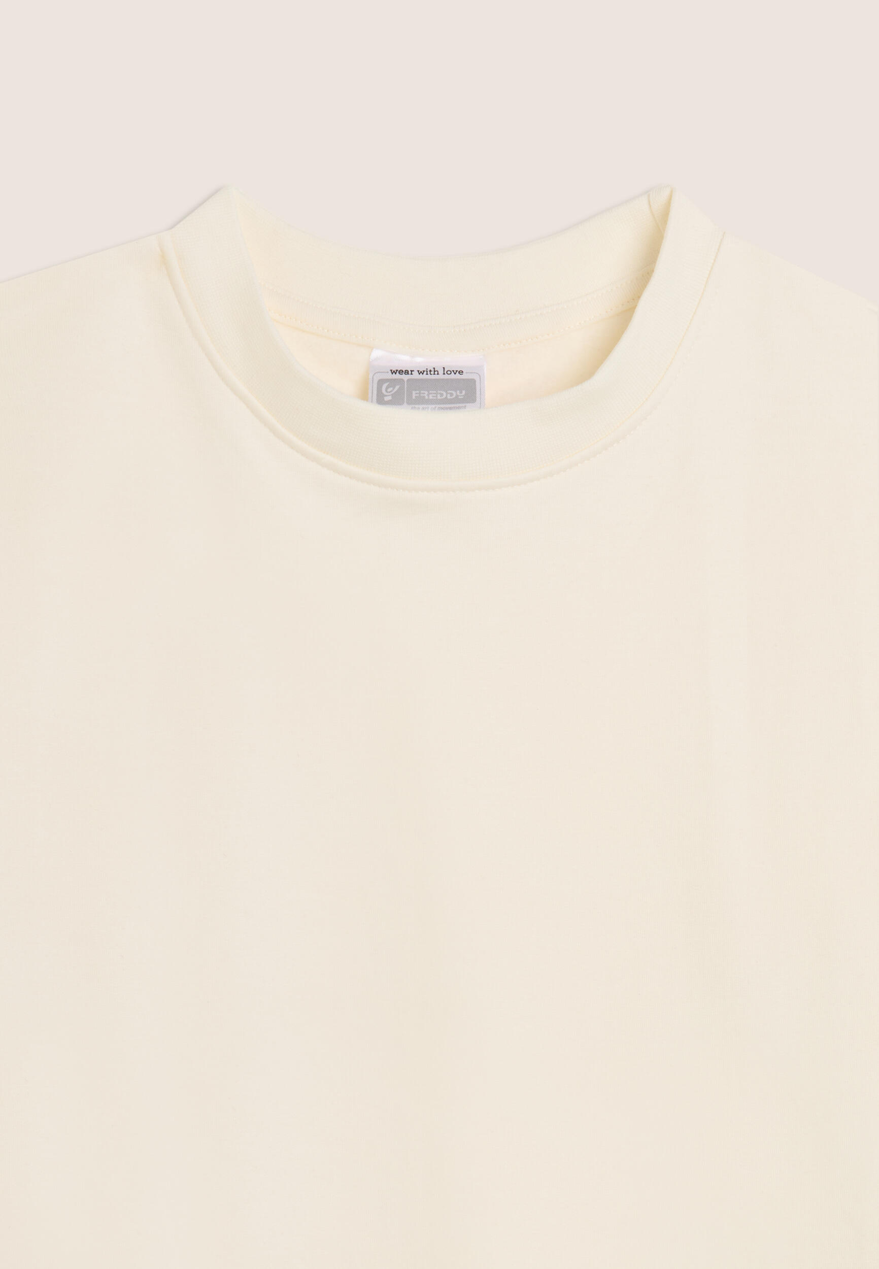 Felpa Junior girocollo comfort con logo omino su manica 3/3