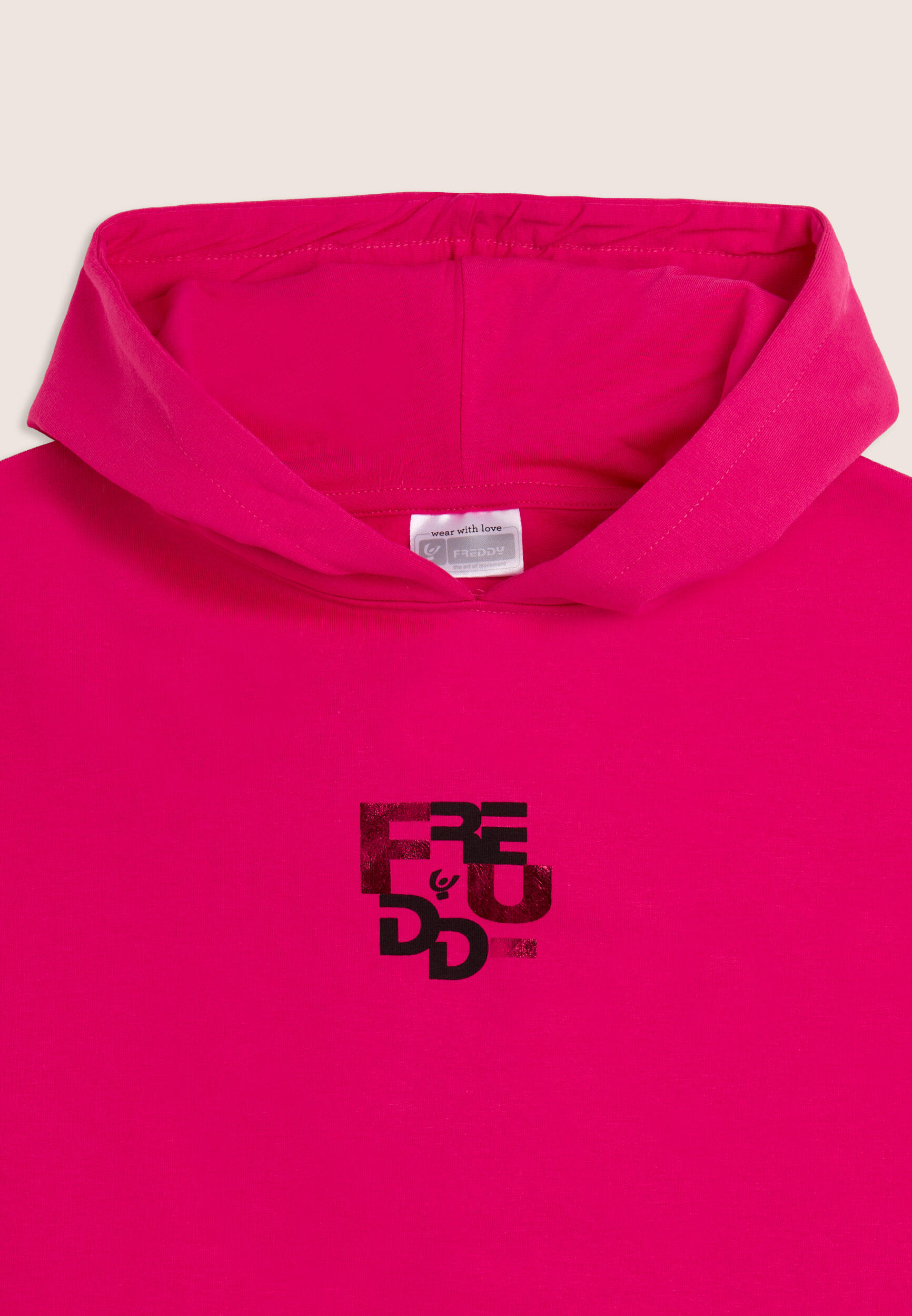 Felpa Junior oversize con cappuccio e grafica FREDDY 3/3
