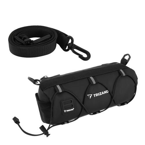 Bolsa de Guiador para Bicicleta 1,5 Litros Repelente de Água Preto 6/7