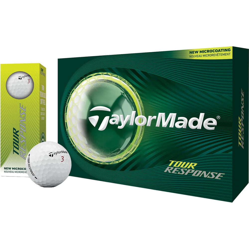 Boite de 12 Balles de Golf TaylorMade Tour Response Blanches 2/4