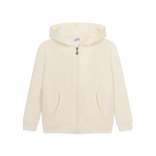 Sweat-shirt Junior à capuche avec zip intégrale et logo en caoutchouc