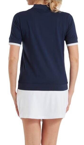 Polo da golf da donna Footjoy Knit, blu navy 2/5