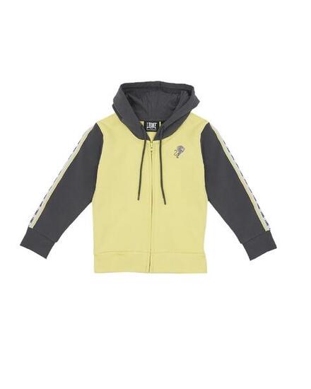 Sweat fille à capuche et bandes verticales Basic