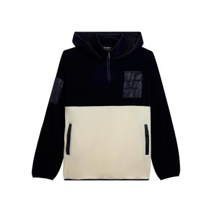 Sweat-shirt à demi-zip avec blocs de couleurs et détails ripstop