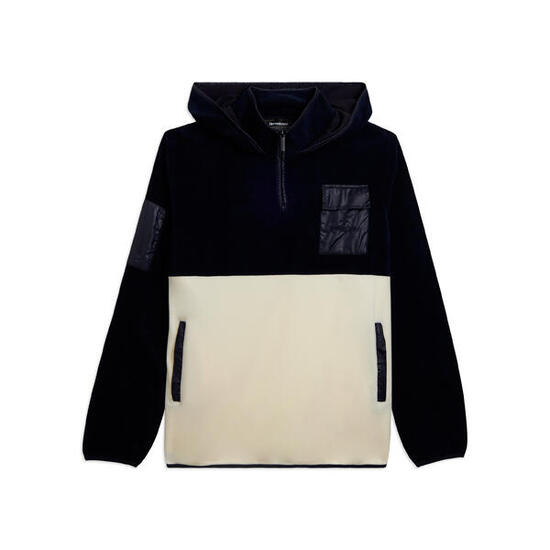 Sweat-shirt à demi-zip avec blocs de couleurs et détails ripstop