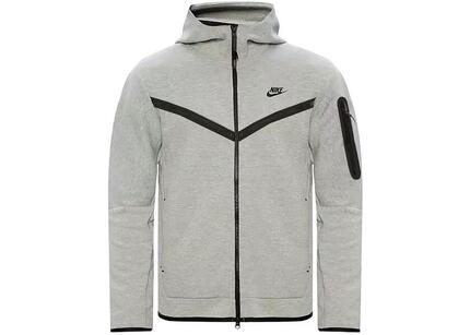Nike Tech Fleece Windrunner Hoodie, Dunkelgrau, Schwarz