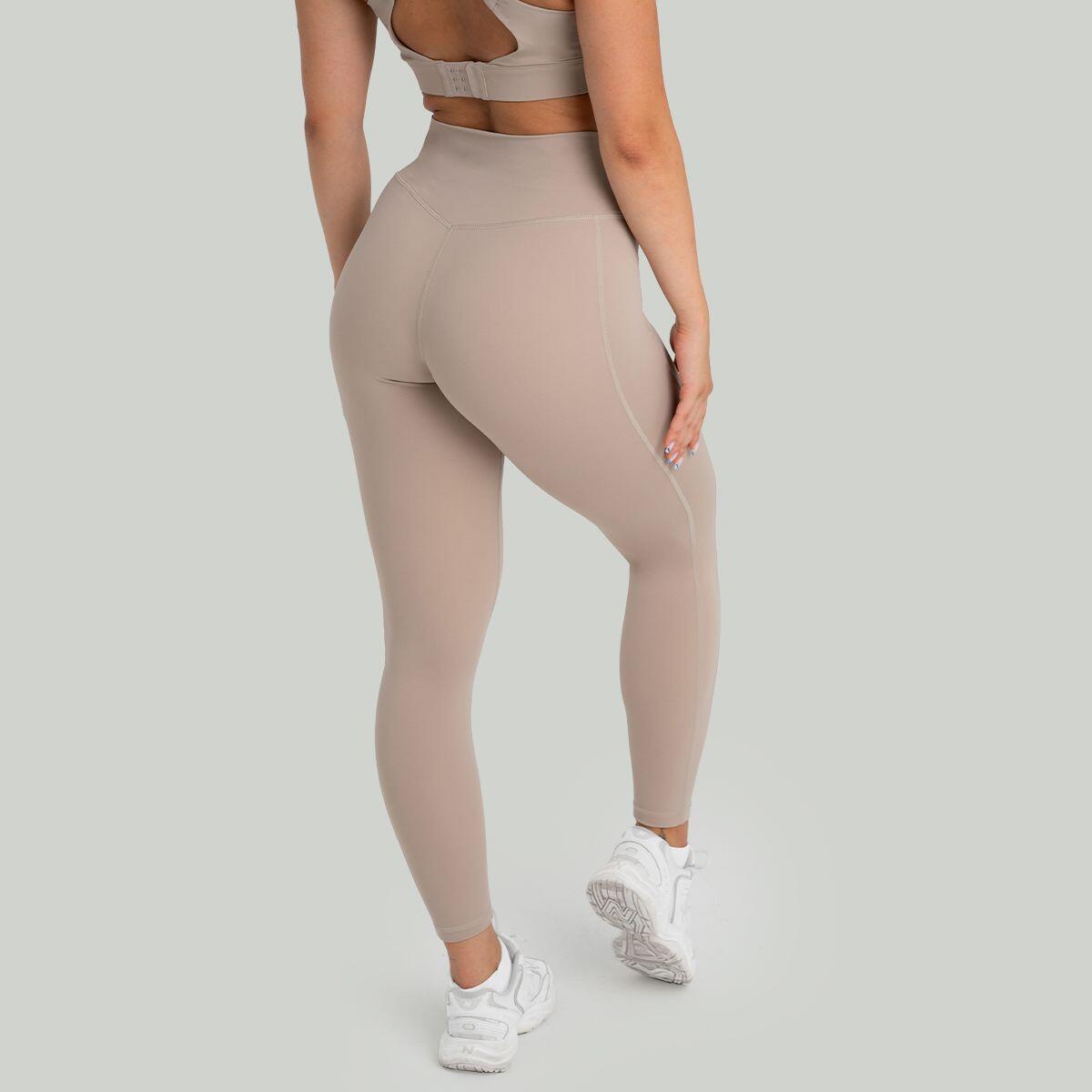 Donna fitness leggings estensibili taupe 3/5