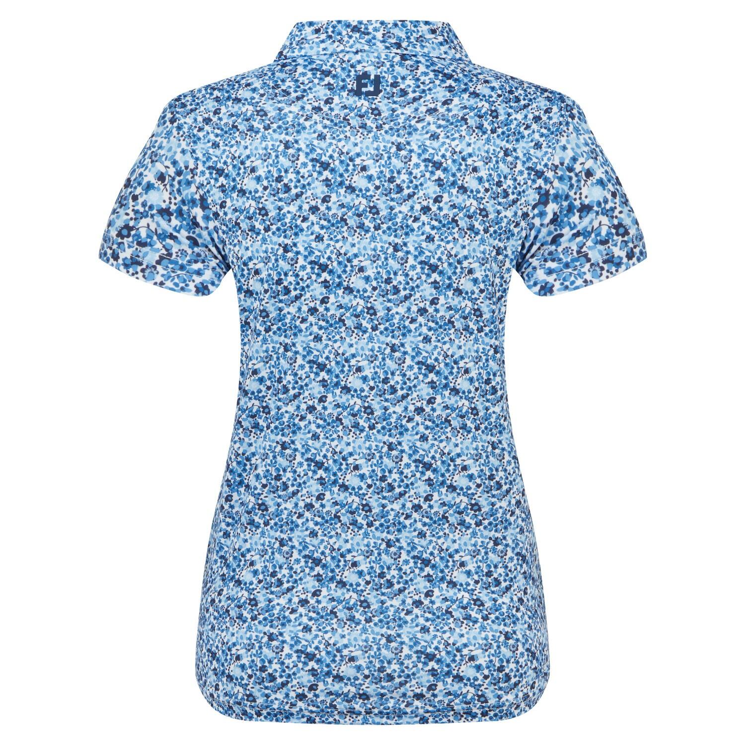 Polo Golf Footjoy Cap Sleeve Lisle Mujer Azul 5/5