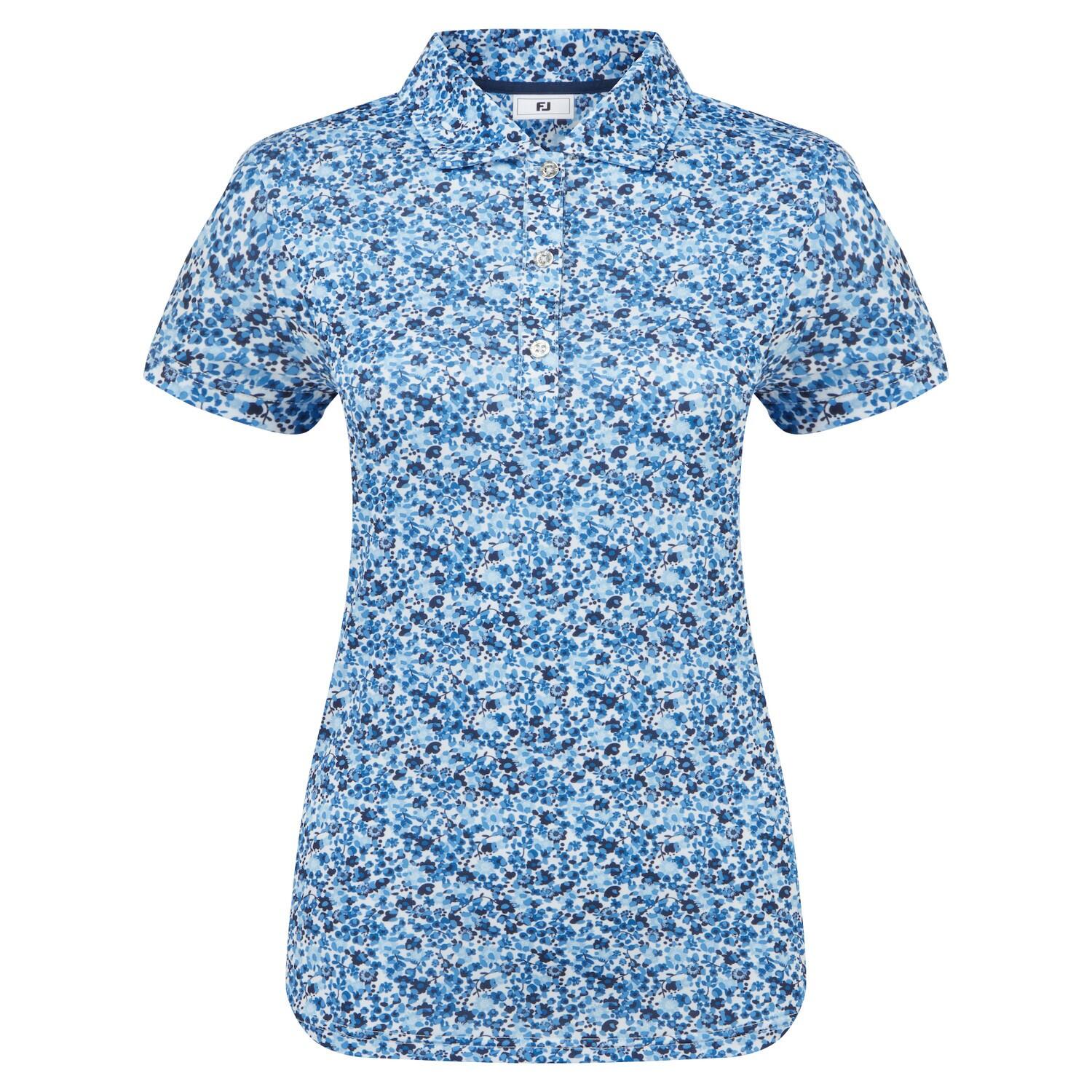 Polo Golf Footjoy Cap Sleeve Lisle Mujer Azul 4/5
