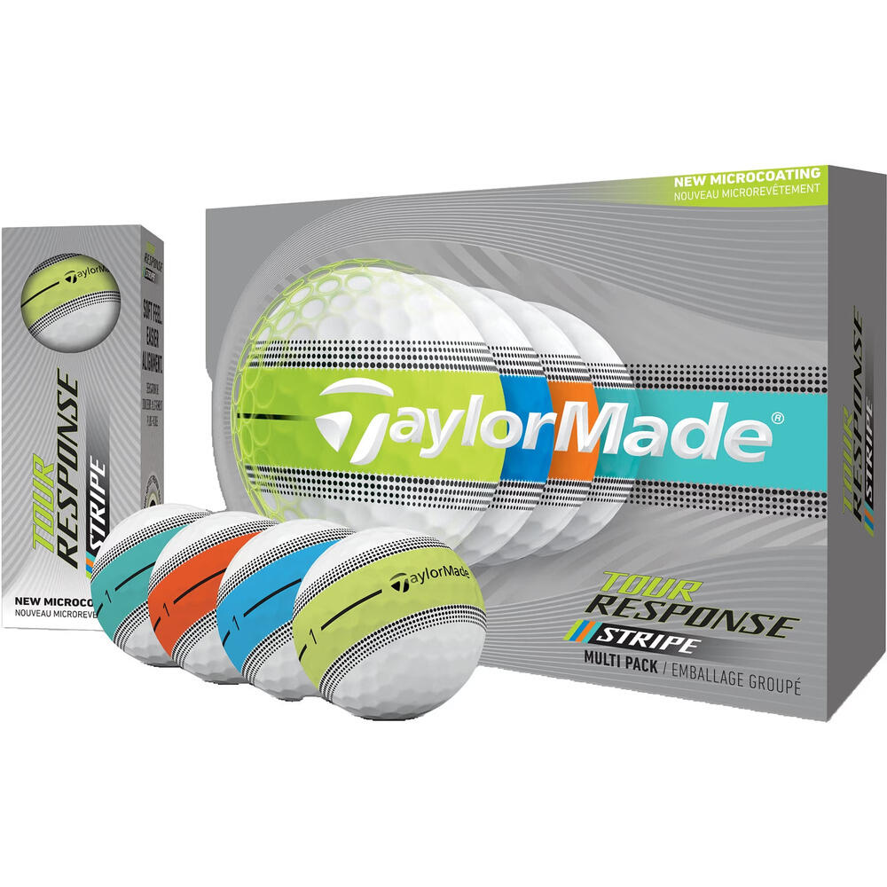 Boite de 12 Balles de Golf TaylorMade Tour Response Stripe 2/4