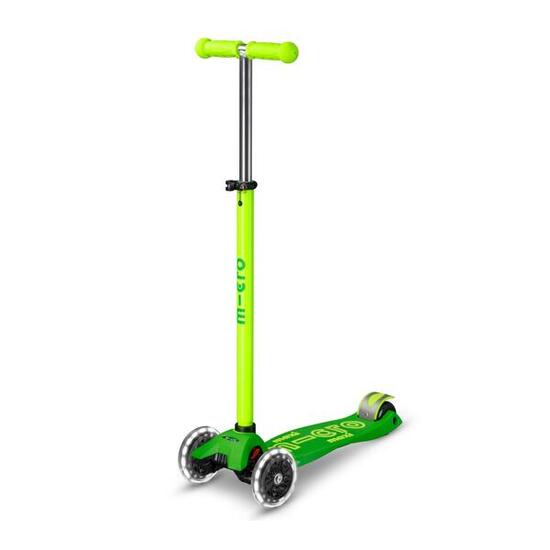 Trottinette enfant Maxi Deluxe Néon Vert LED