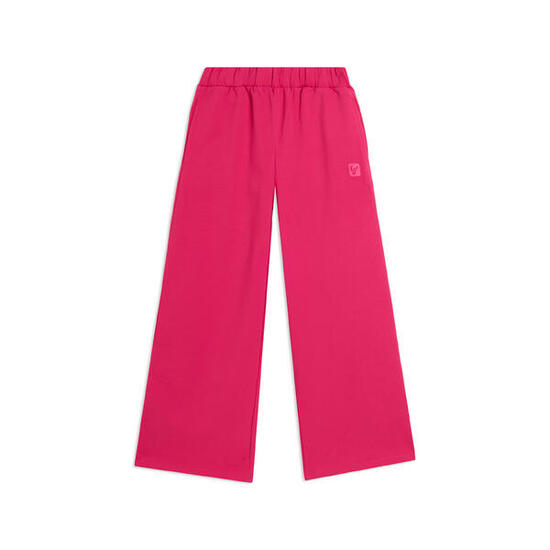 Pantalon Junior à jambe large en coton avec logo en caoutchouc