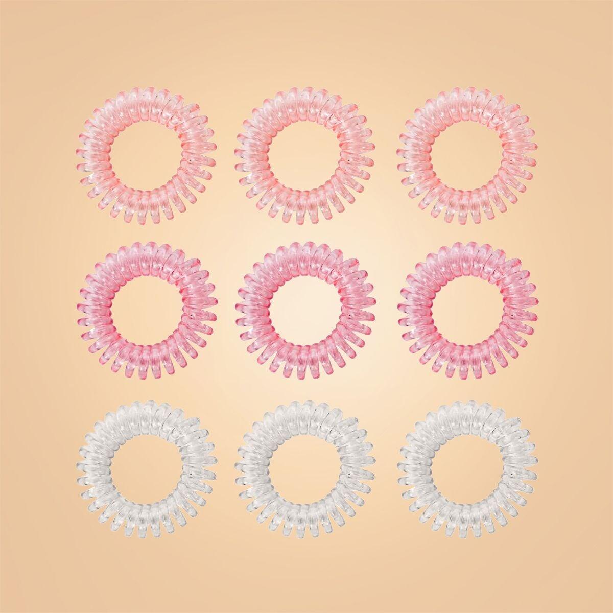 Elastici per capelli a spirale delicati Pink 1/1