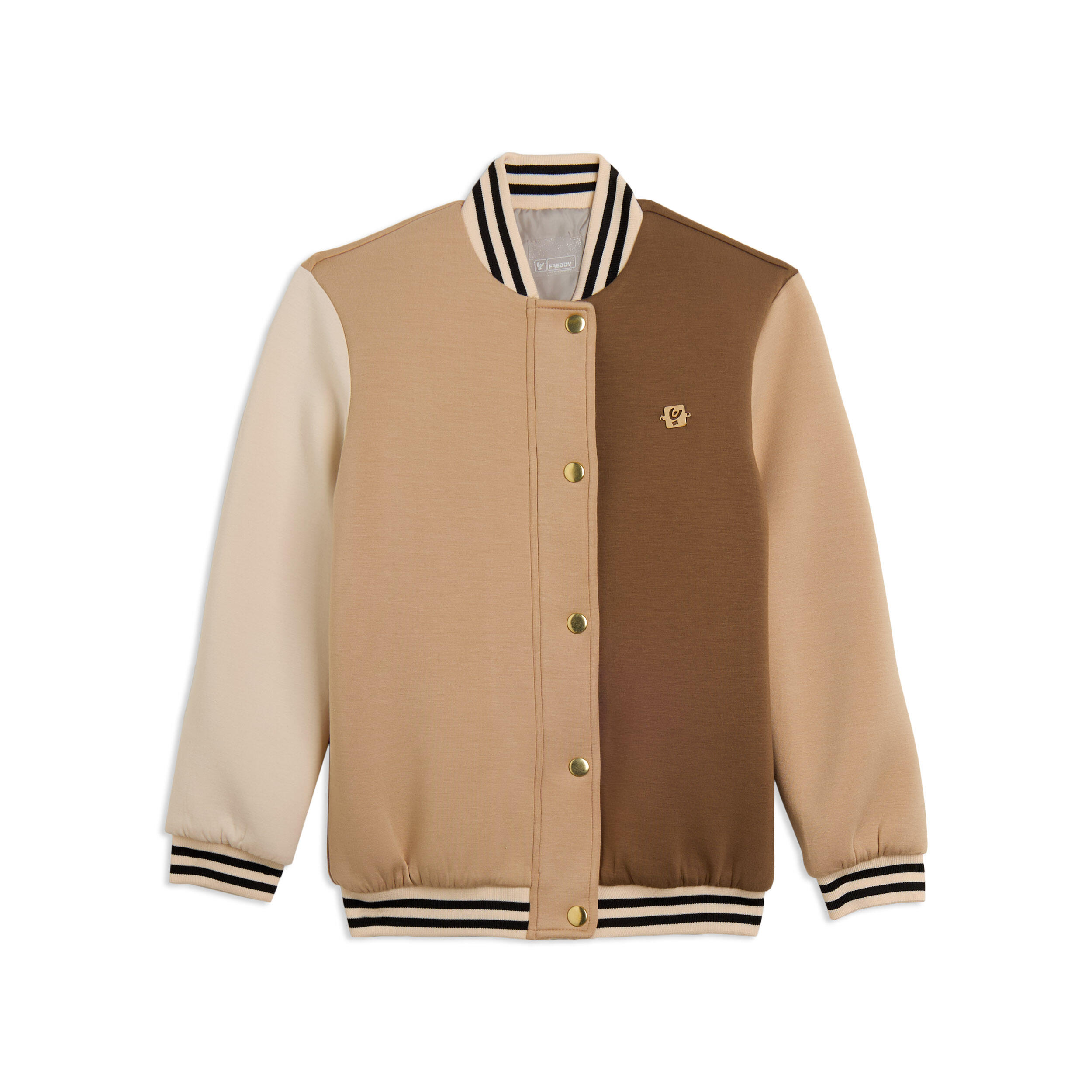 Veste bomber style collège en viscose avec logo au dos 1/3