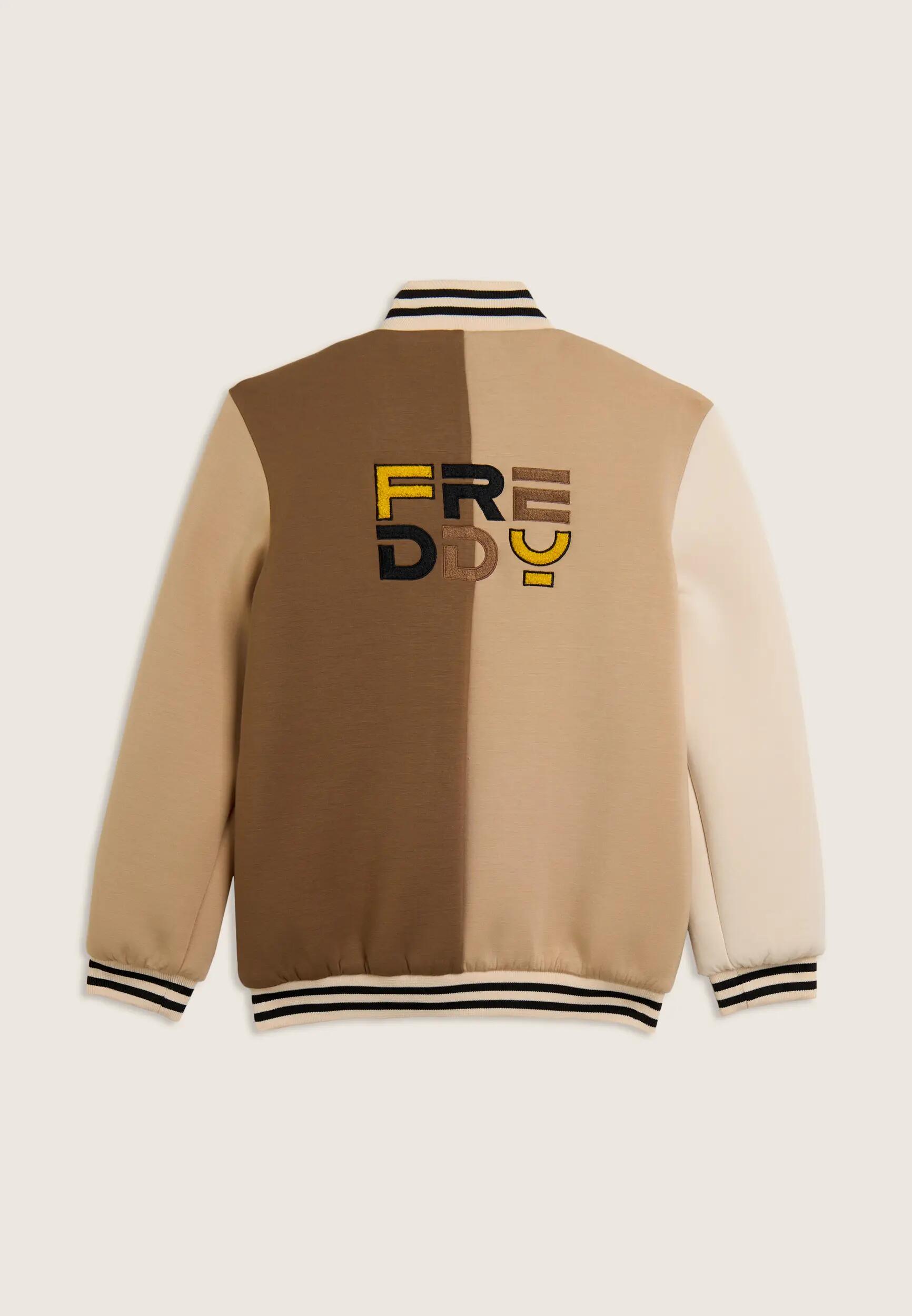 Veste bomber style collège en viscose avec logo au dos 2/3