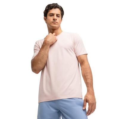Heren tennis technisch shirt met korte mouwen lob pink roze