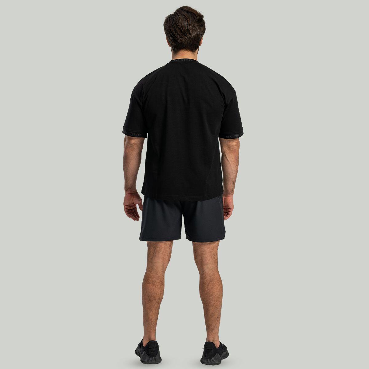 Uomo t-shirt cotone nera Heavy 4/6