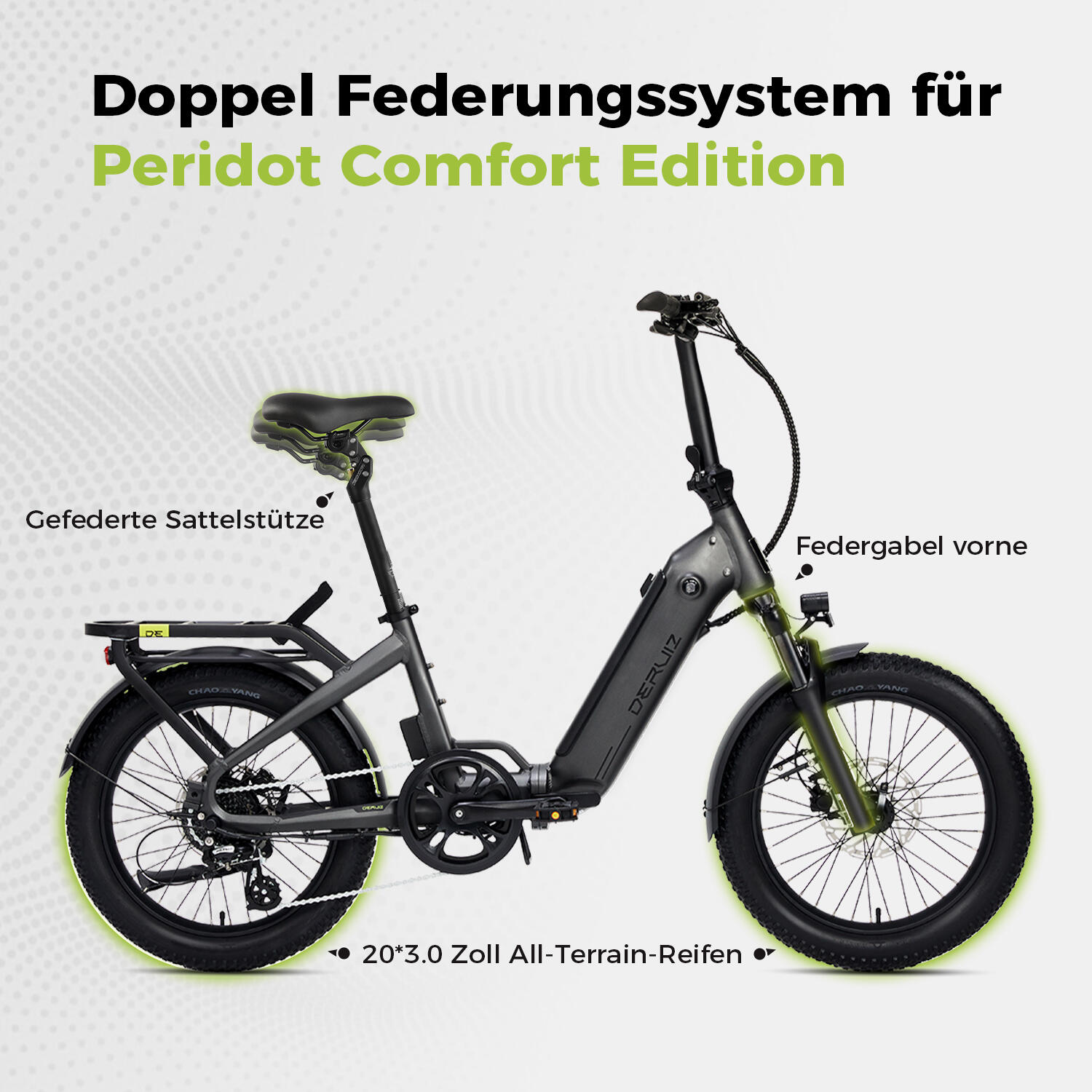 Peridot Bicicleta Eléctrica Plegable 20" 250W Sensor Par 500Wh Autonomía 143 Km 5/7
