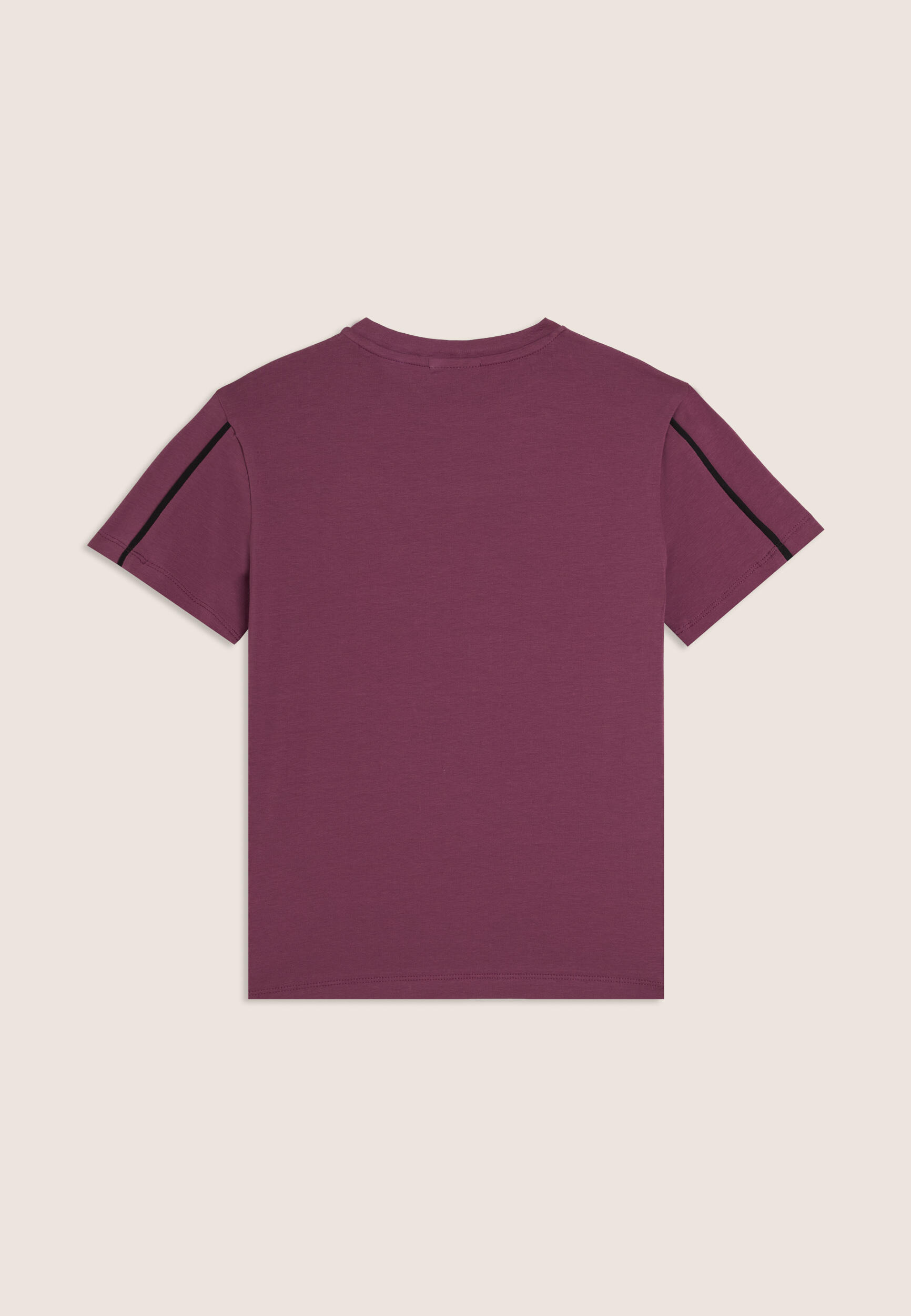 T-shirt Junior con logo in strass e cuciture a contrasto 2/3