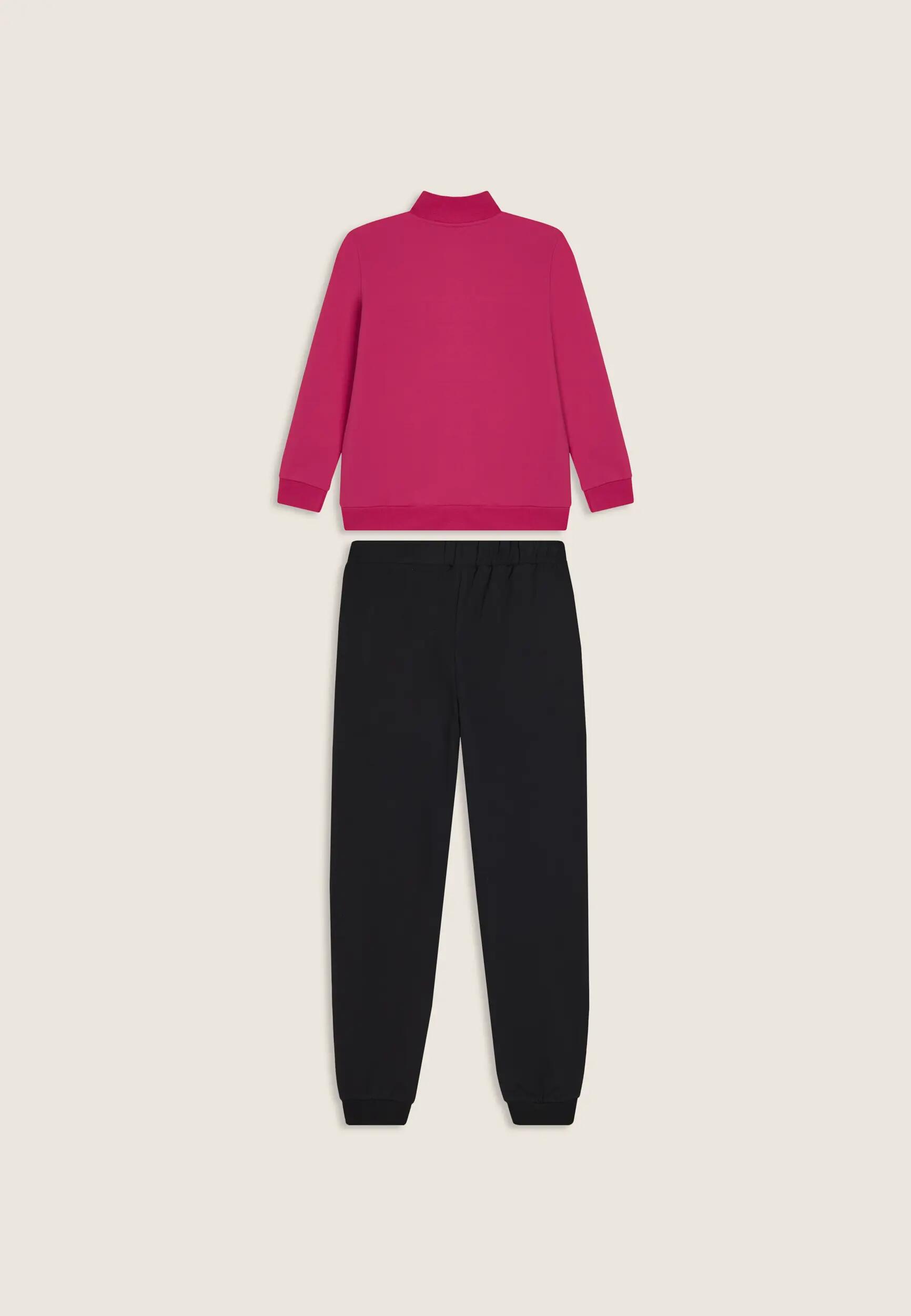 Tuta Junior full-zip con collo alto e tasche a marsupio 2/3