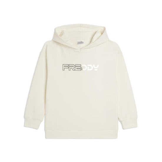 Felpa Junior oversize con cappuccio e logo FREDDY