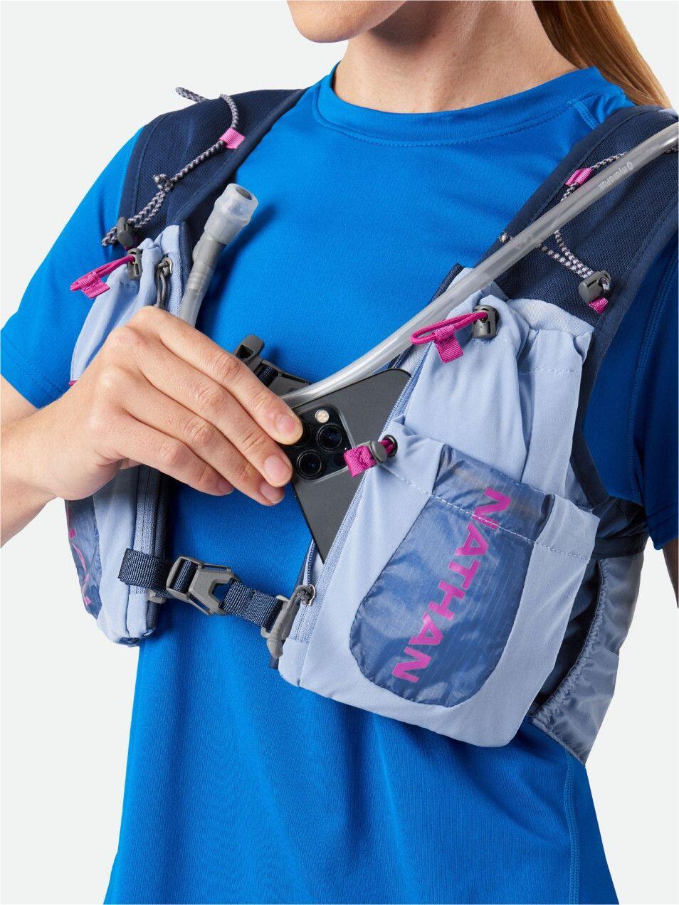 Bolsa de hidratación Nathan VaporAir 3.0 7L Azul/Rosa para mujer 5/5