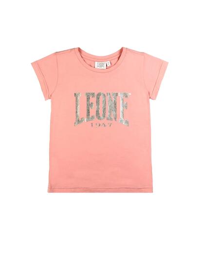 T-shirt fille en coton brillant Leone
