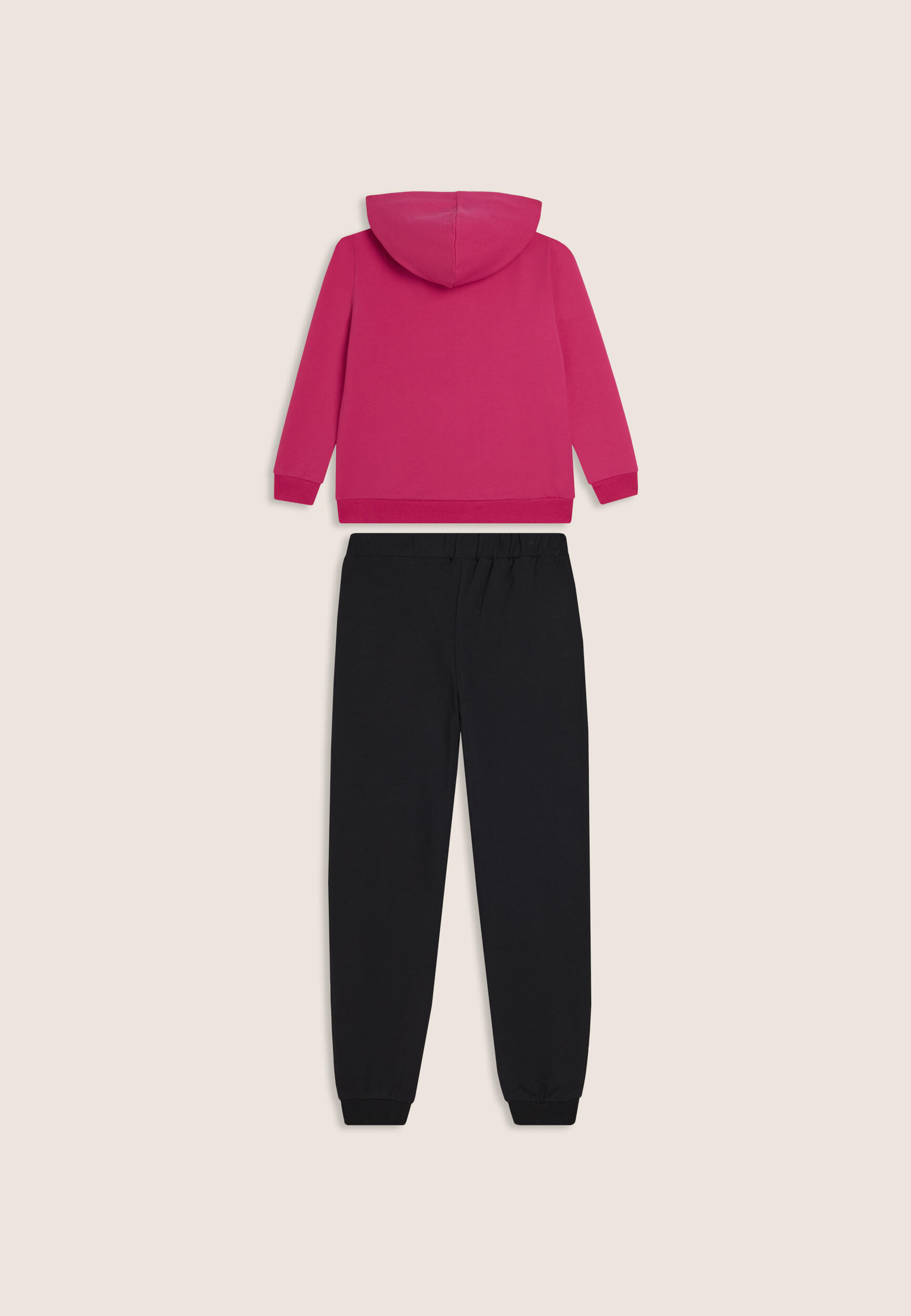 Tuta Junior full-zip con cappuccio e tasche a marsupio 2/3
