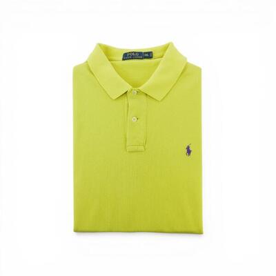 Tweedehands - polo ralph lauren heren polo korte mouwen geel - goede staat