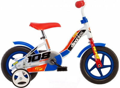 Dino 108 sport jongensfiets 10 inch 17 cm wit