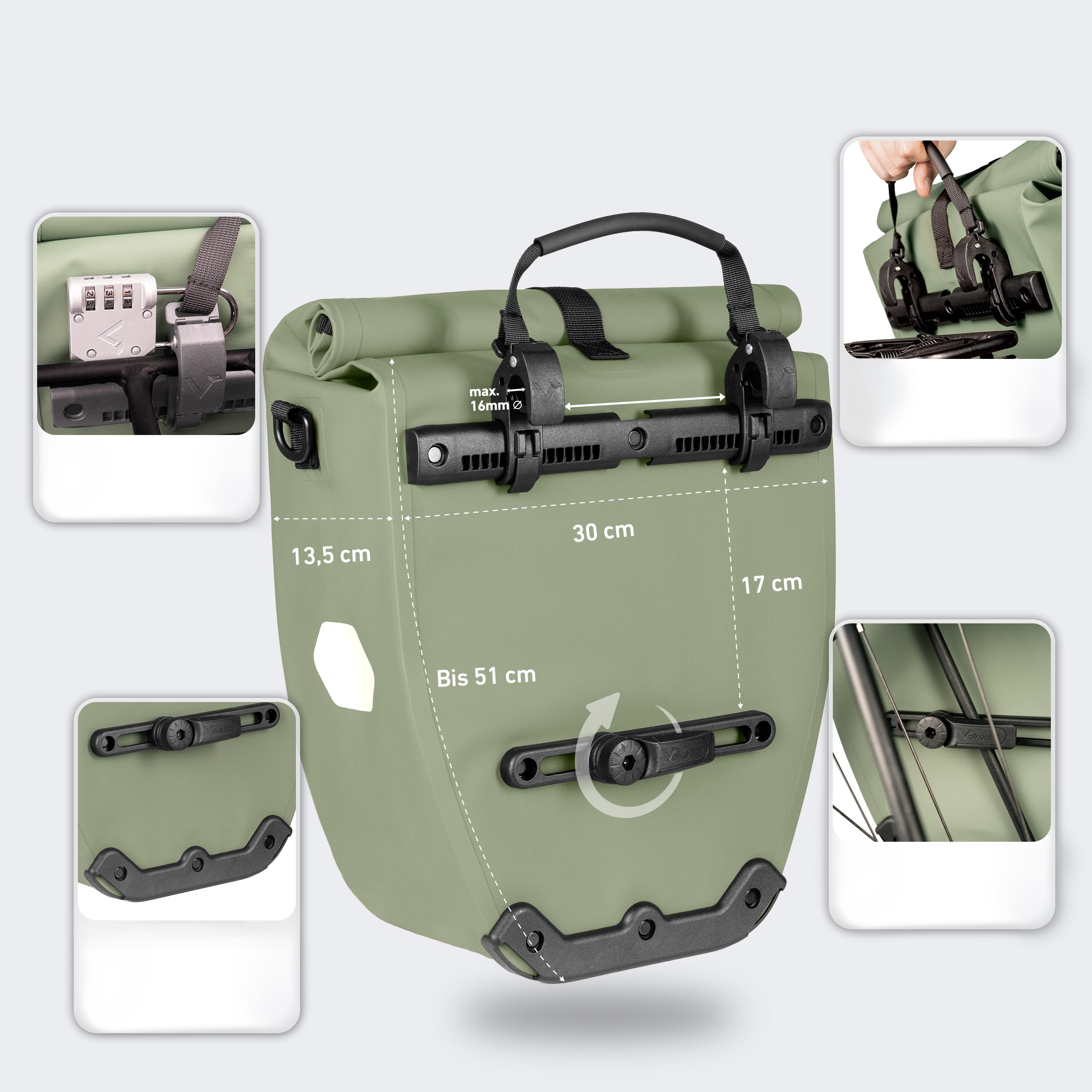 Sacoche velo Sacoche de porte-bagages velo etanche à vélo 20L bikepacking 2/7