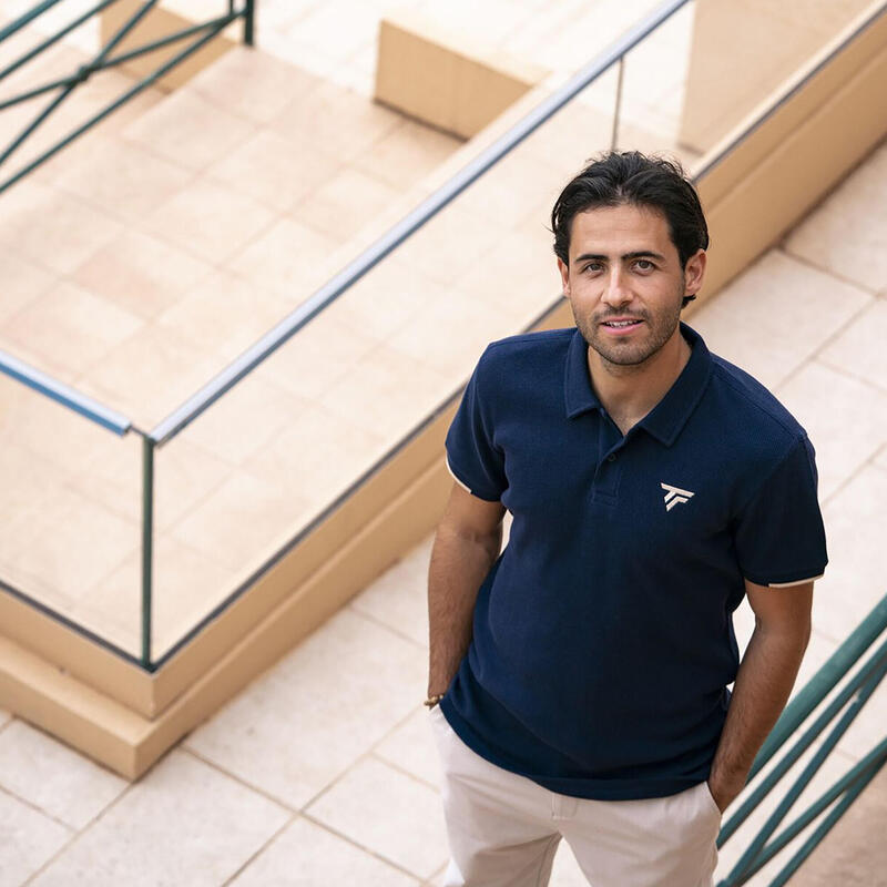 Tricou casual 25powama5 polo bleumarin bărbătesc