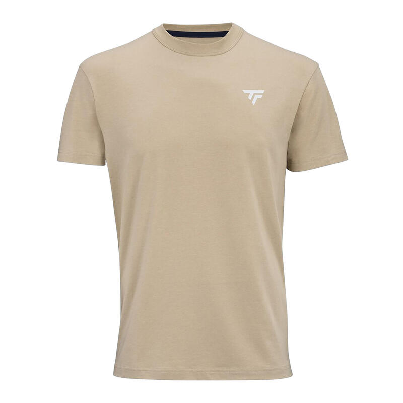 Tricou casual 22gratsa5 cu mânecă scurtă bej bărbătesc