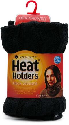 Écharpe-col chaude Heat Holders pour femme, noire