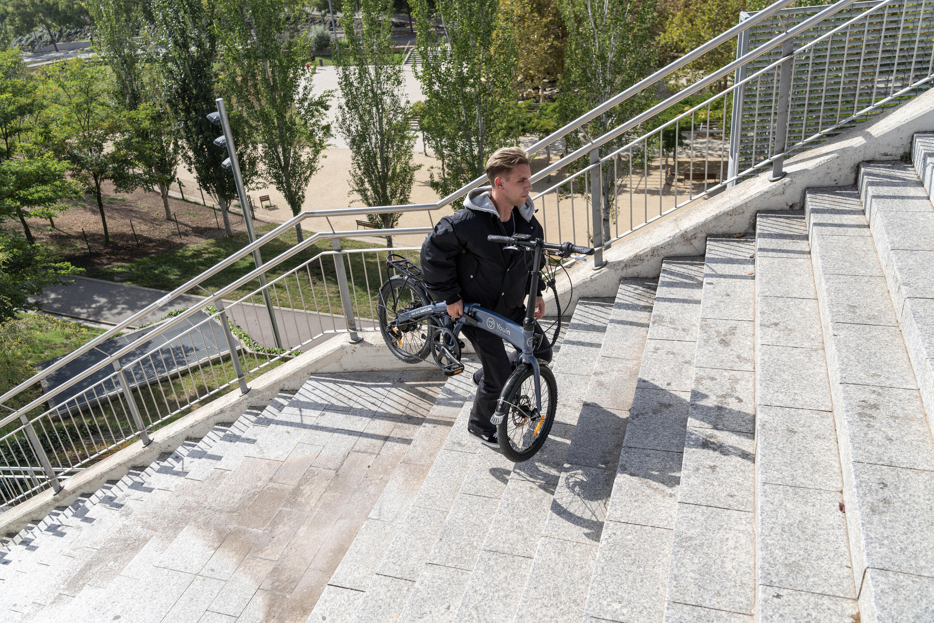 Bicicleta elétrica dobrável urbana Youin Barcelona 20" 250W 45km 7/7