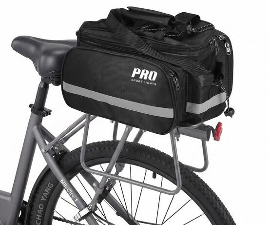 Sacoche vélo arrière - 8 à 20 litres - Imperméable avec housse de pluie