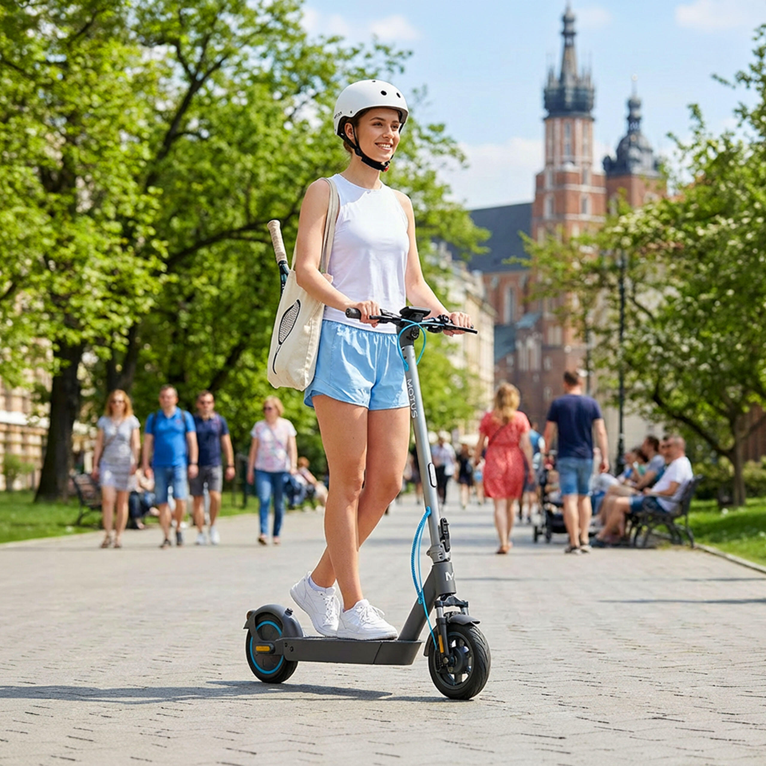 Monopattino elettrico Motus Scooty 10 Pro 600W 15Ah 70km NFC sospensione LED 2/7