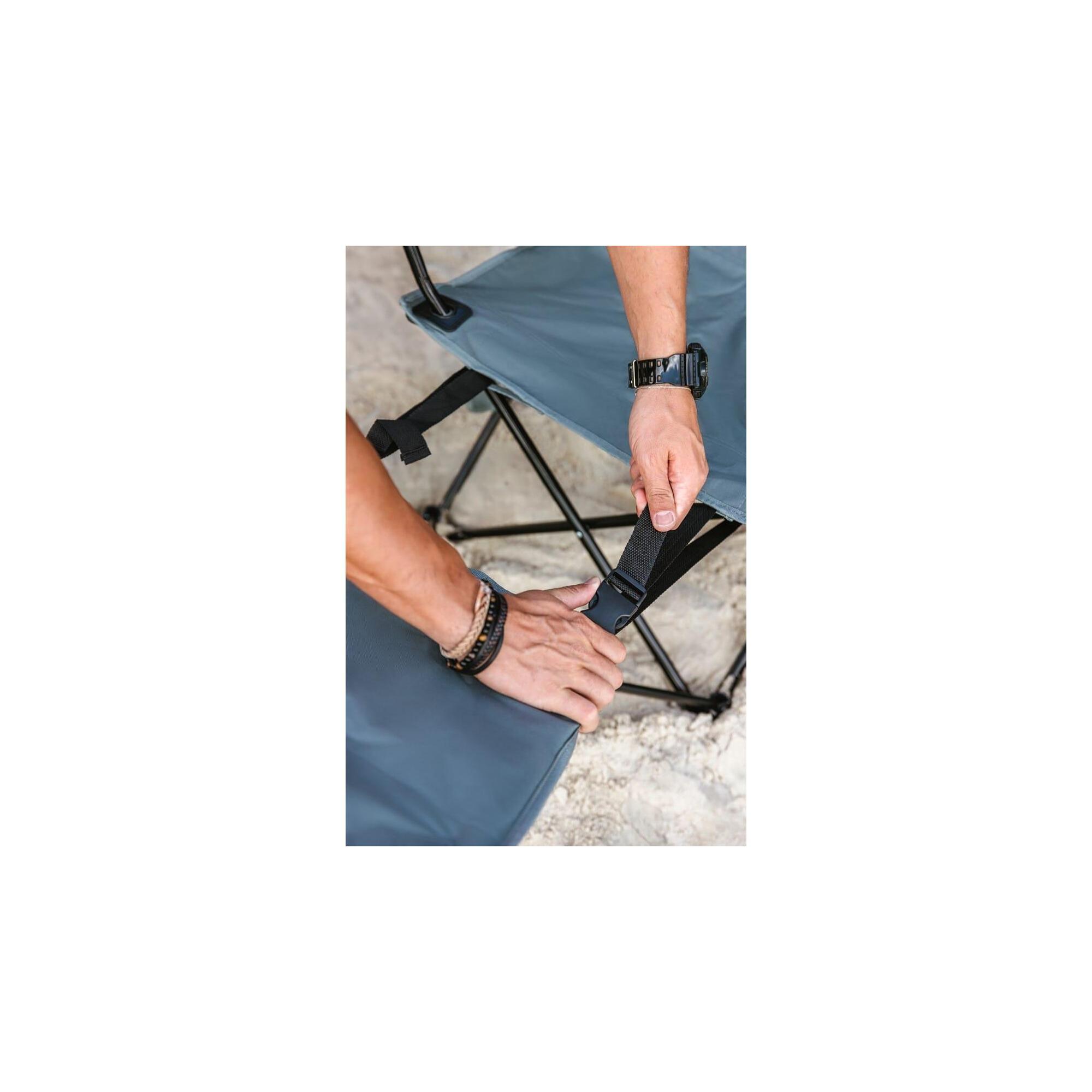 Scaun de Camping Pliabil VirtuFit cu suport pentru picioare - Gri