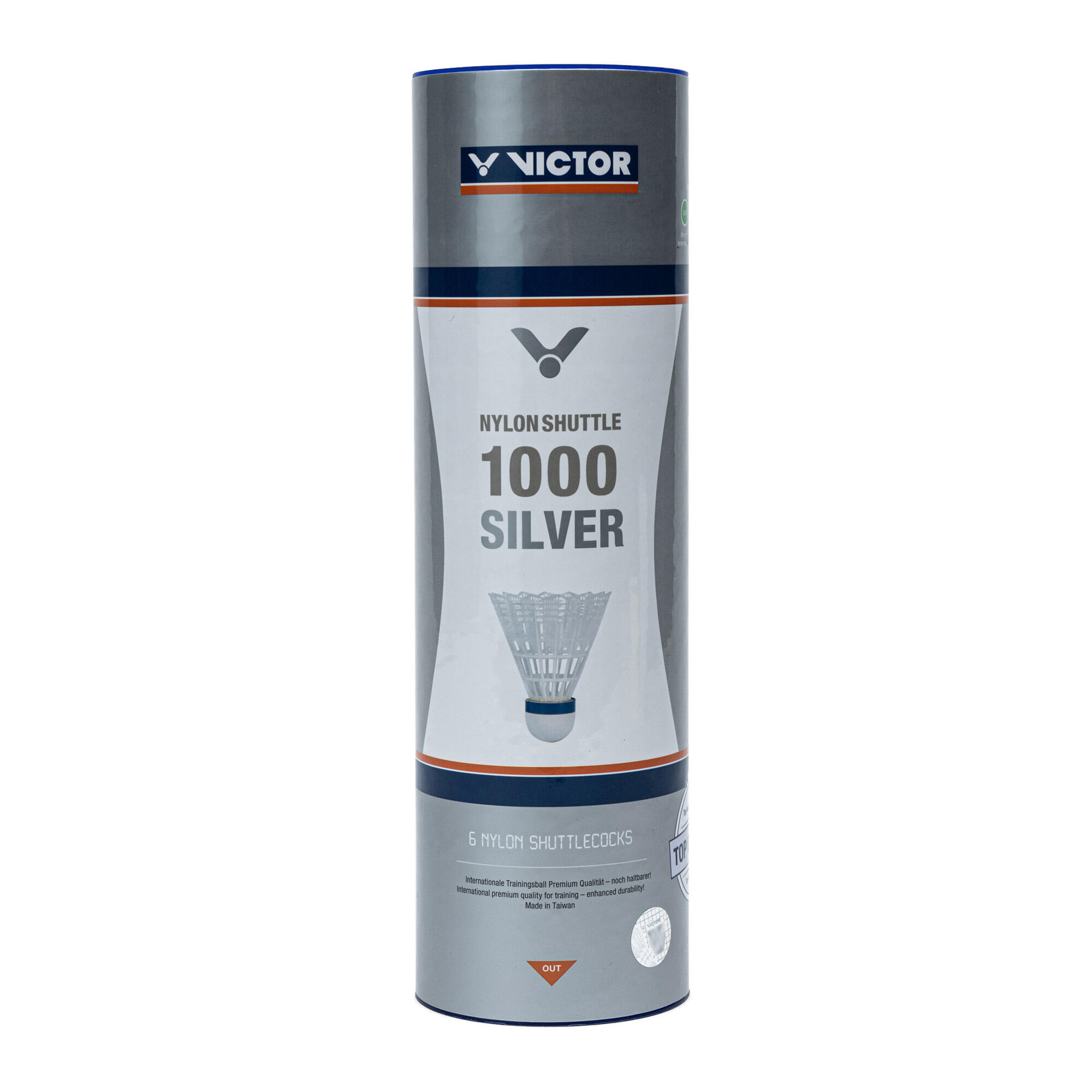 Set di 6 volani in nylon Victor Silver 1000 6/6