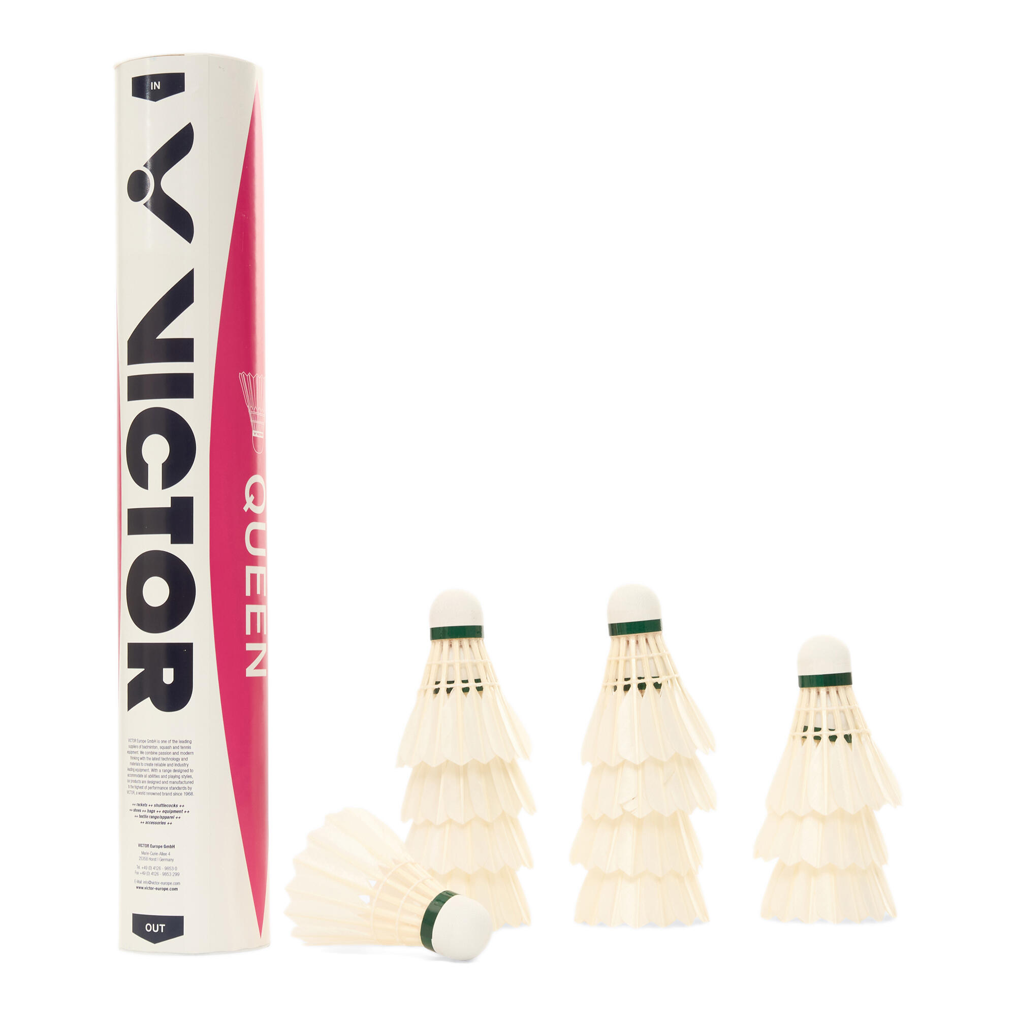 Tube de 12 volants de badminton Victor Queen 3/3