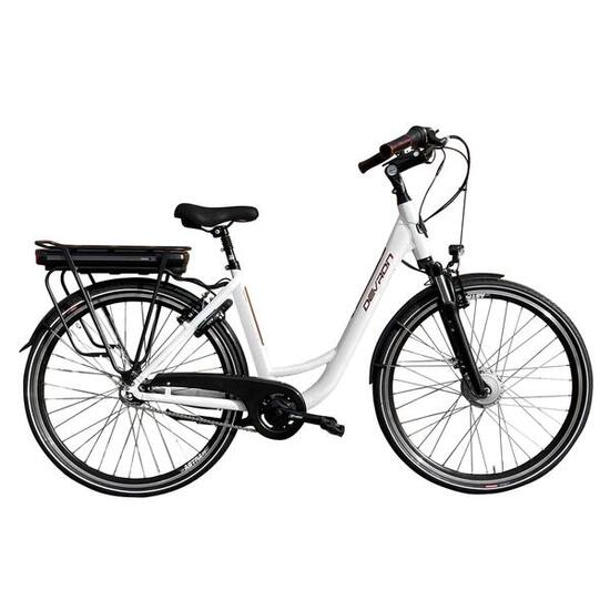 Rower elektryczny Devron 28120 VCN7 – 28 cali, rozmiar M, biały